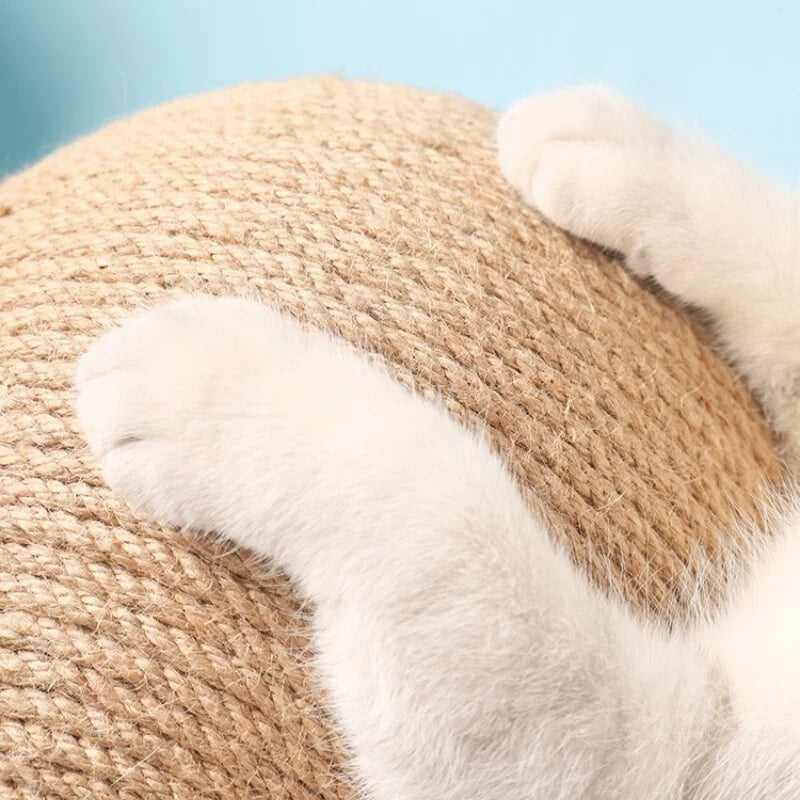 Interactive Sisal Scratching Ball Cat Toy For Claw Grinding