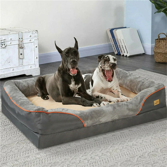 BORWART Orthopedic Memory Foam Dog Bed Sofa With Waterproof Removable Cover