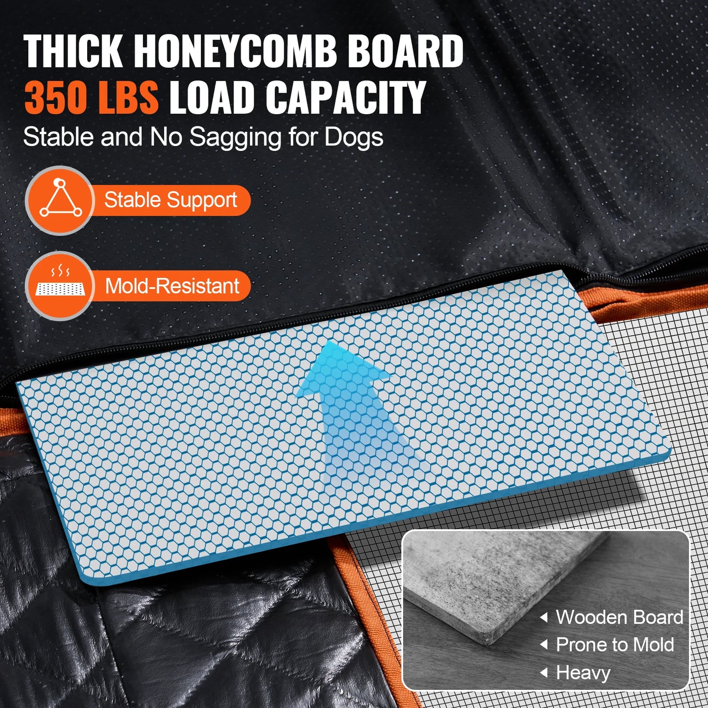 SucceBuy Back Seat Extender Car Seat Cover With Mesh Window