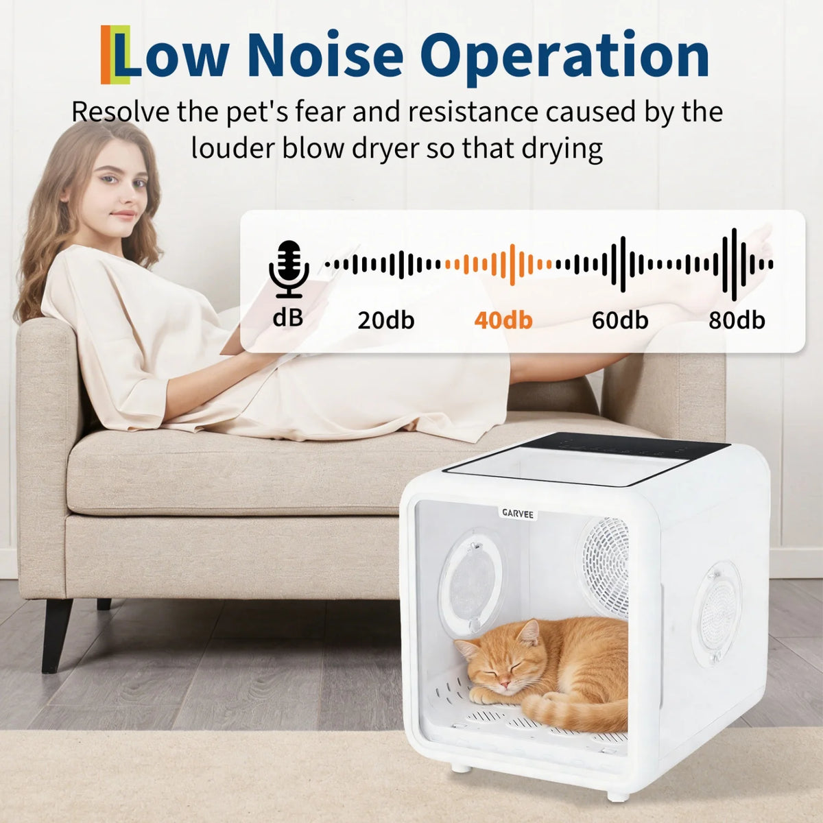 HiMISS Automatic Pet Dryer Box With Quiet Smart Temperature Control