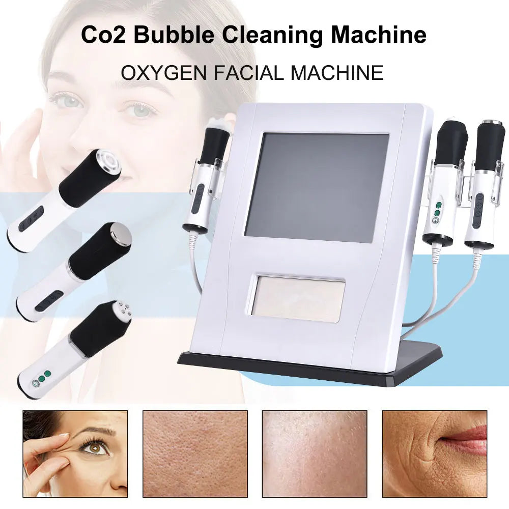3 in 1 Oxygen Therapy Facial Machine Whitening Co2 Bubble Facial Machine Oxygen Jet Facial Machine