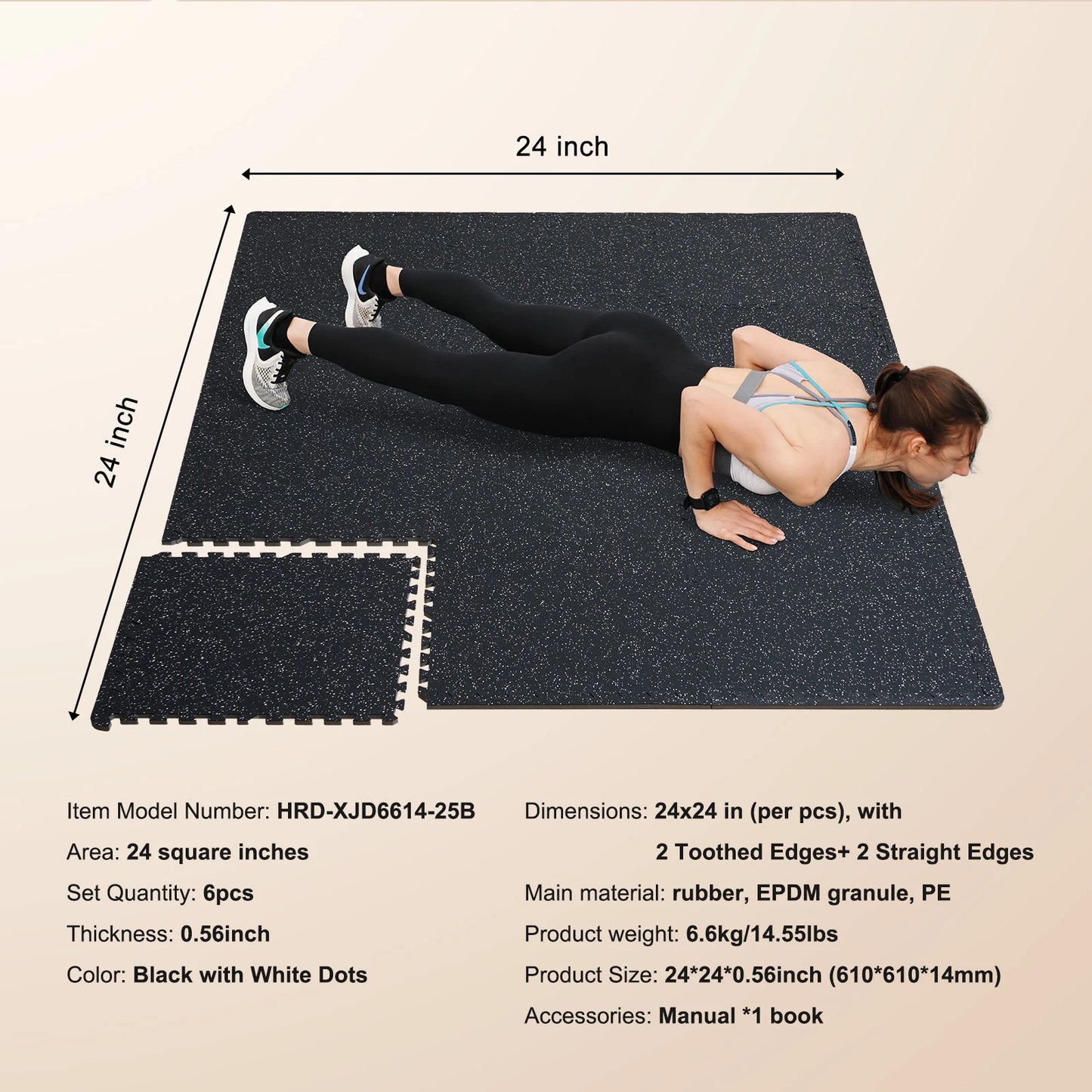 SucceBuy Interlocking Floor Mats EVA Foam For Gym And Home