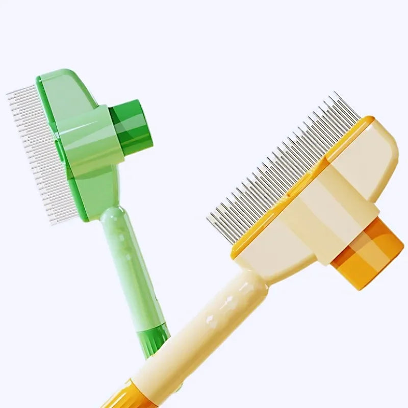 Stainless Steel Dog Grooming Comb Self Cleaning Massage Brush