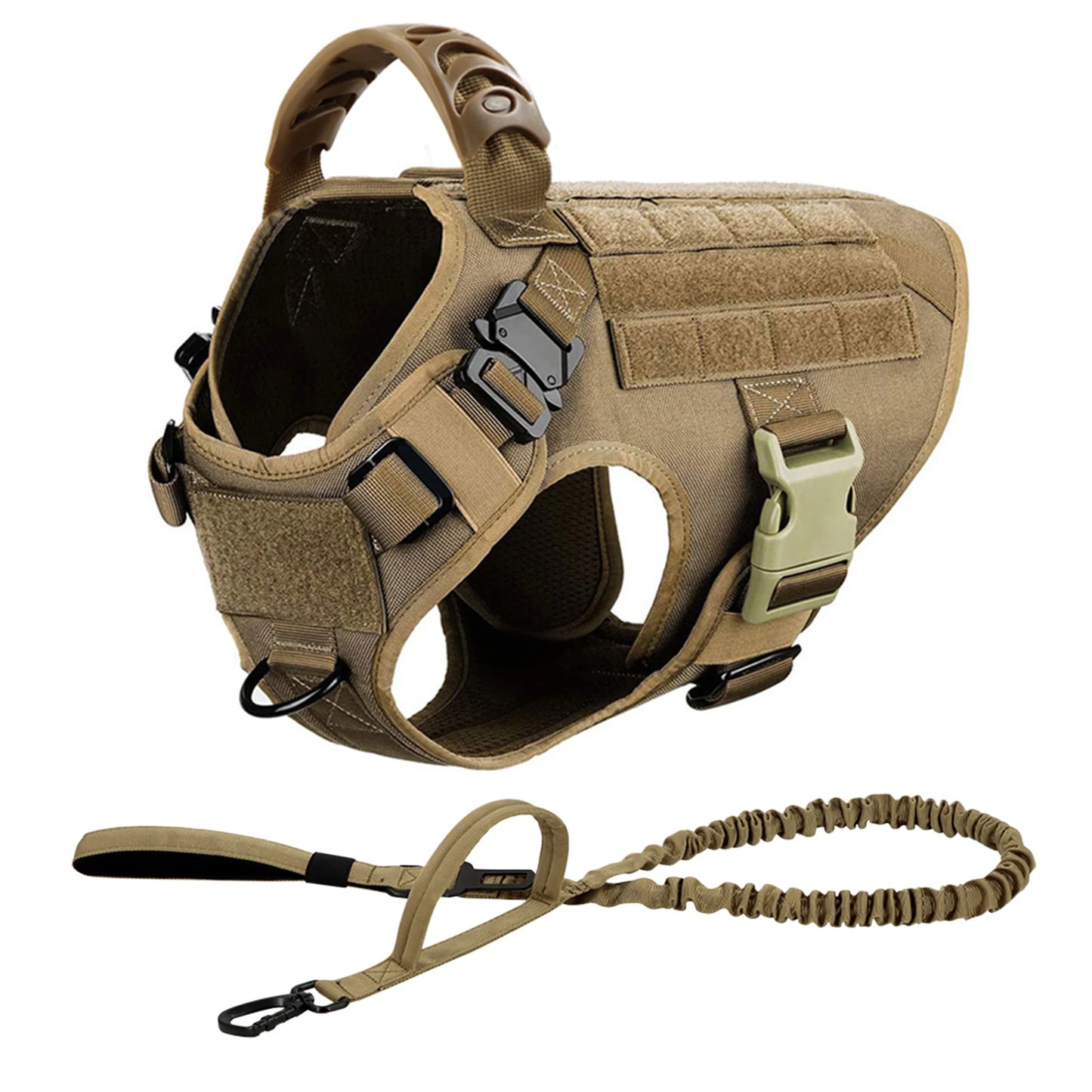 Tactical Dog Harness And Leash Set For Large Outdoor Dogs