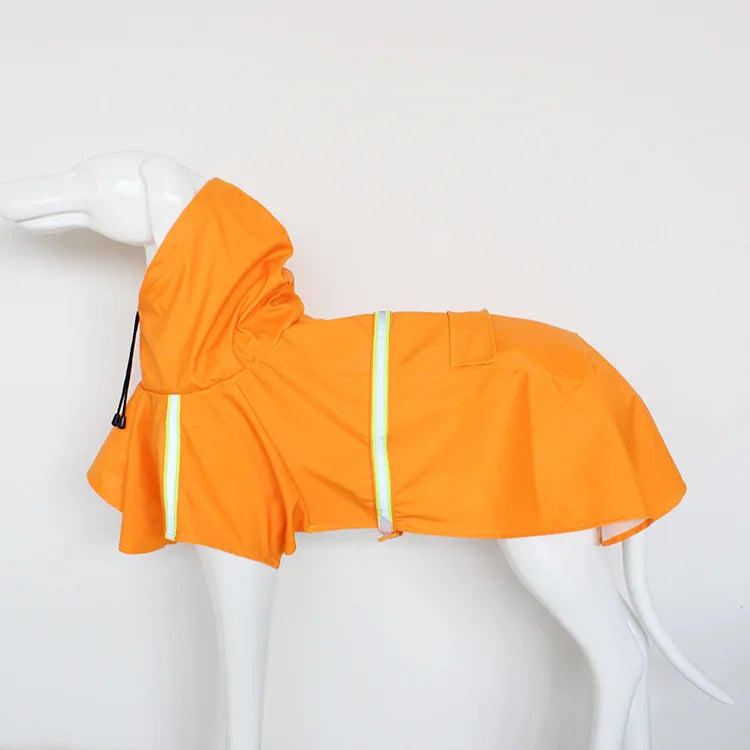 Dog Hooded Raincoat Reflective Waterproof Cloak Style For Dogs