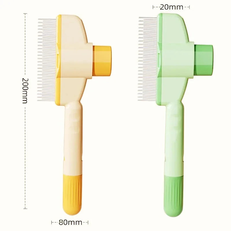 Stainless Steel Dog Grooming Comb Self Cleaning Massage Brush