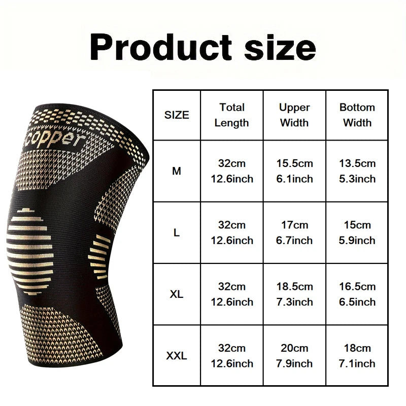 Copper Ion Knee Brace 2 Pack Basketball Sports Breathable