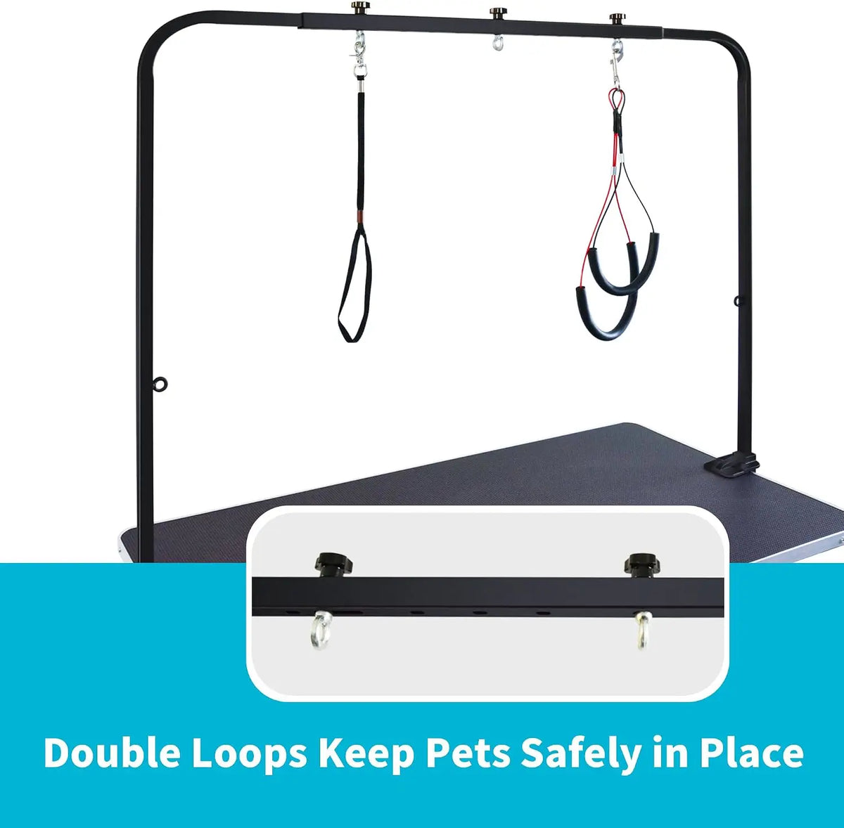 Professional Dog Grooming Table With Adjustable Arm And Dual Loops