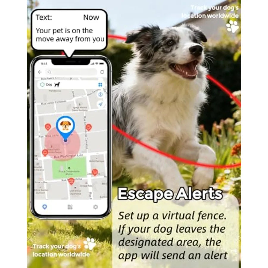 Smart GPS Dog Tracker With Virtual Fence Live Tracking And 10 Day Battery Life