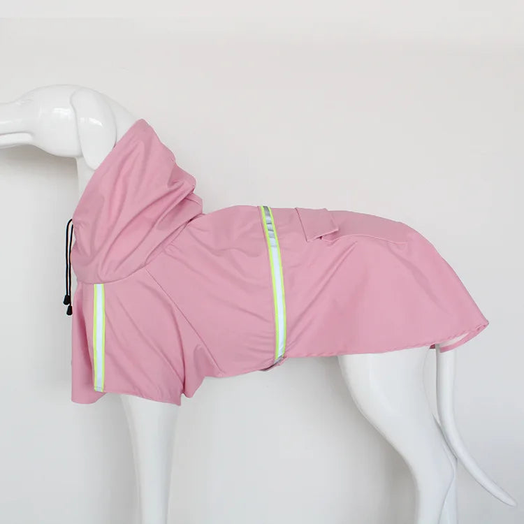 Dog Hooded Raincoat Reflective Waterproof Cloak Style For Dogs