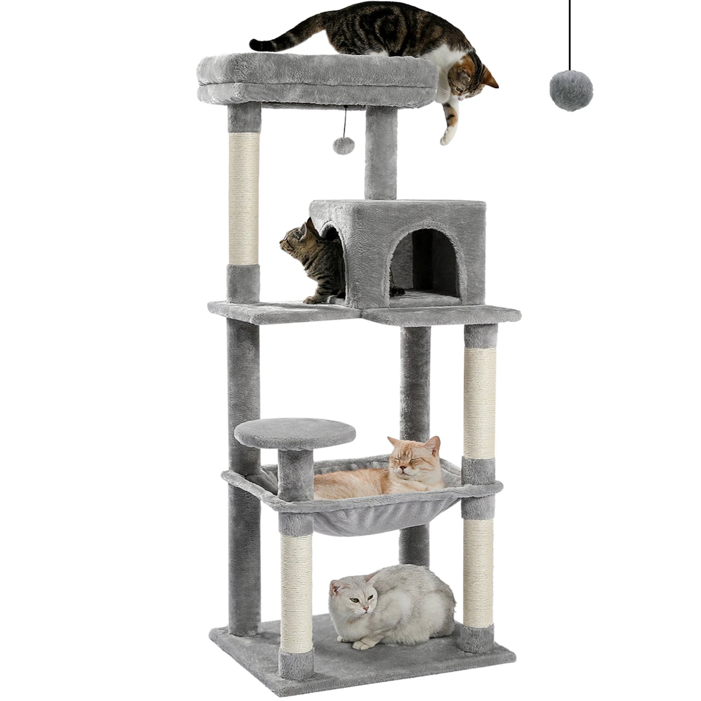PAWZ Road Cat Tree Indoor 5 Level Tower For Large Cats Cozy Condo Perch