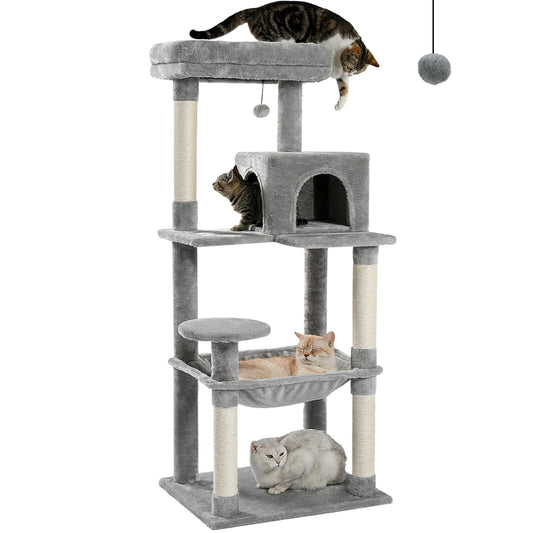 PAWZ Road Five Level Cat Tree For Indoor Cats With Hammock