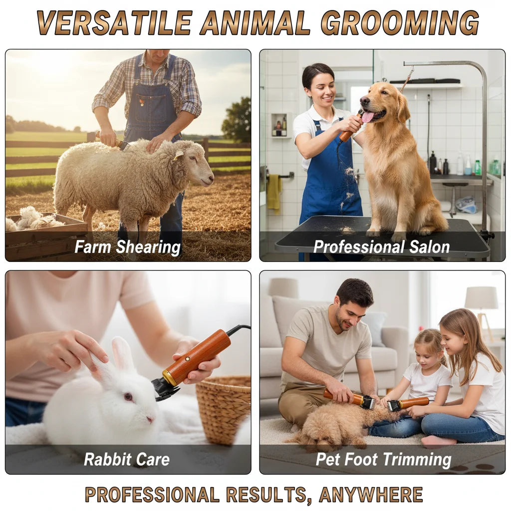 Bymaocar Electric Pet Clipper 55W Pro Corded Low Noise Trimmer