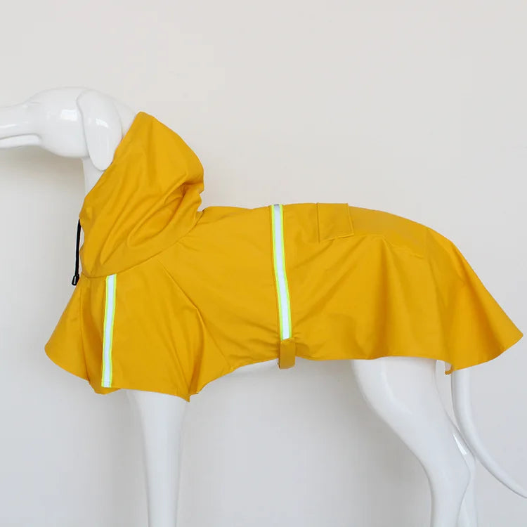 Dog Hooded Raincoat Reflective Waterproof Cloak Style For Dogs