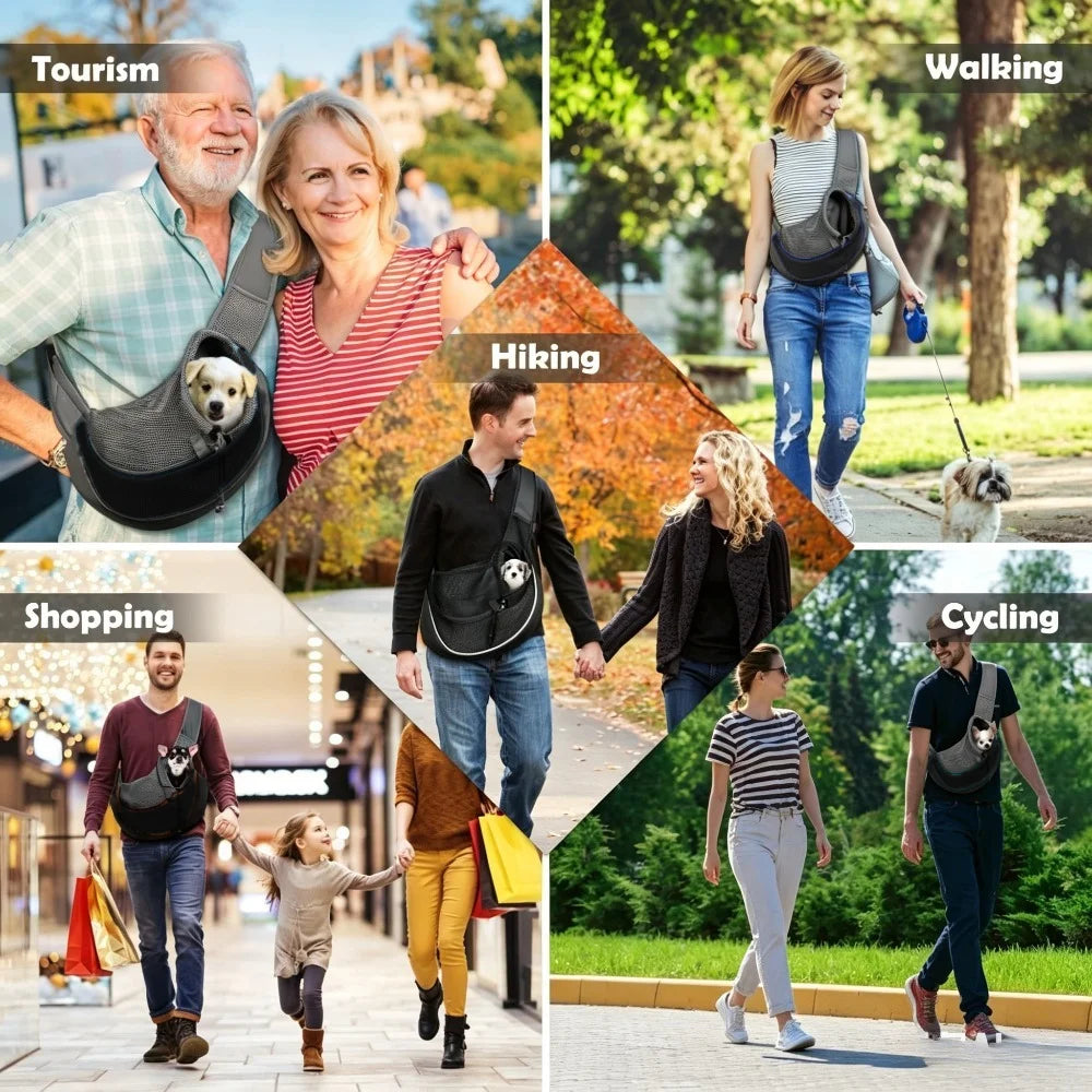 Breathable Pet Sling Carrier for Small Dogs and Cats