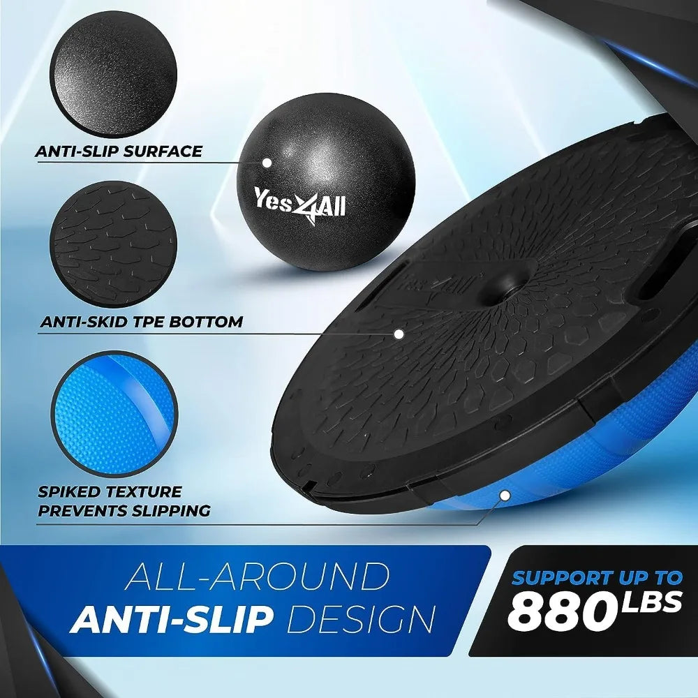 Yes4All 880Lbs Half Ball Balance Trainer For Home Workouts