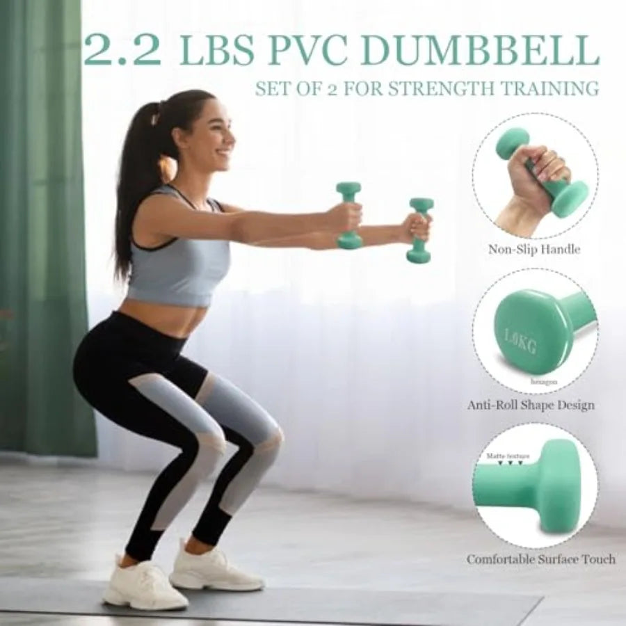 YAO HUI HUANG Pilates Kit With Resistance Bands Dumbbells